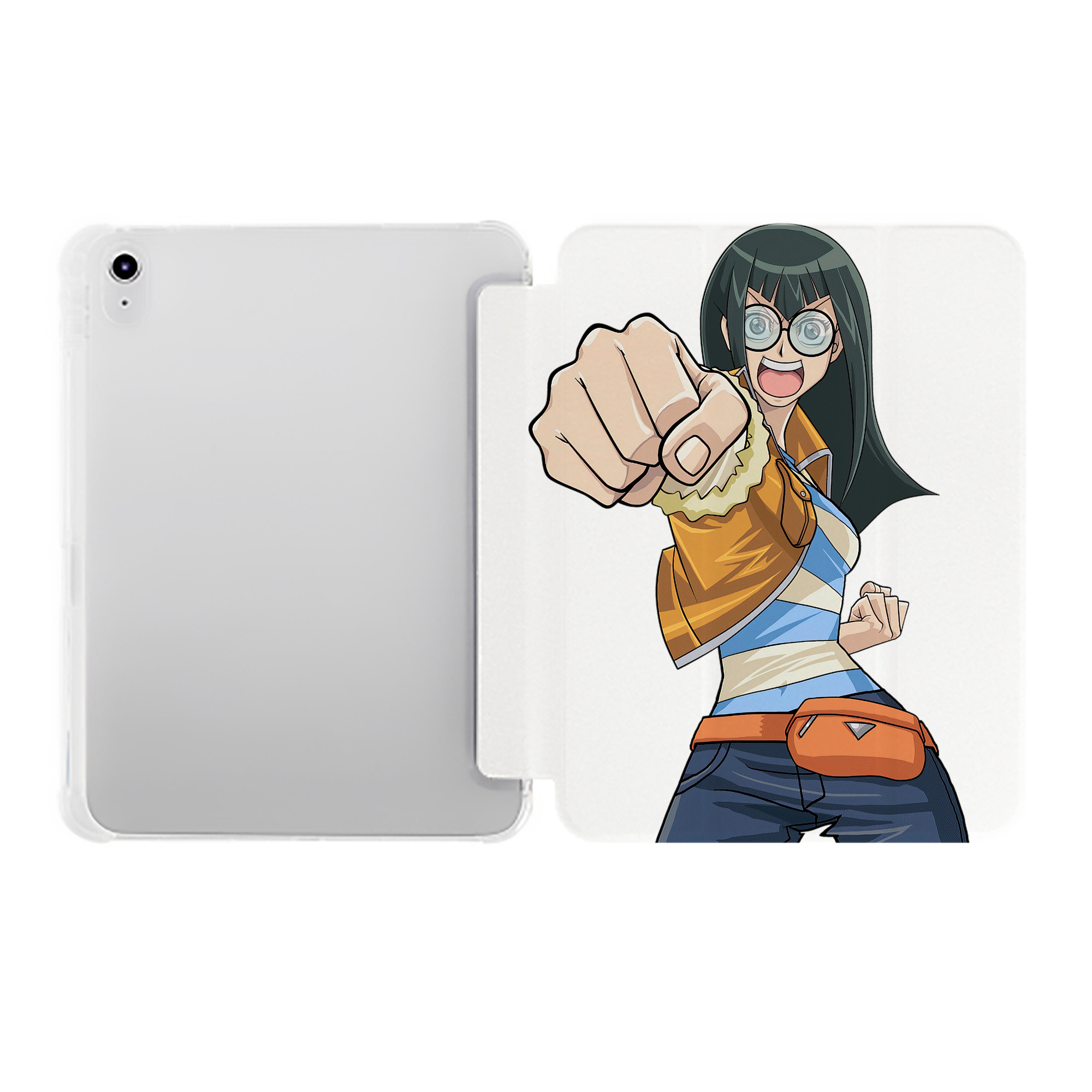 （画像用） 遊☆戯☆王 Yu-Gi-Oh! IPad ケース ペン収納付き 三つ折りスタンド PUレザー×シリコン 対応機種9.5/10.5/10.9インチ